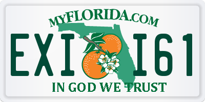 FL license plate EXII61