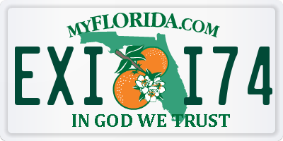 FL license plate EXII74