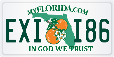 FL license plate EXII86