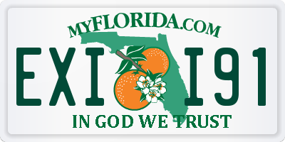 FL license plate EXII91