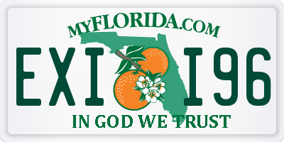 FL license plate EXII96