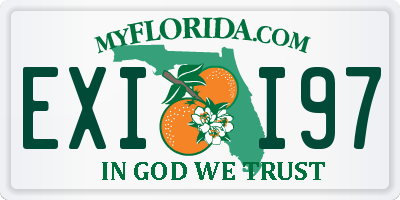 FL license plate EXII97