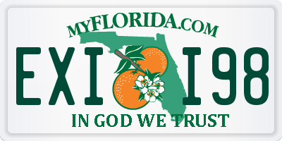 FL license plate EXII98