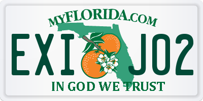 FL license plate EXIJ02