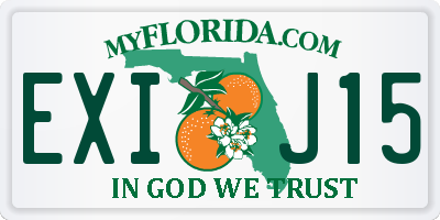 FL license plate EXIJ15