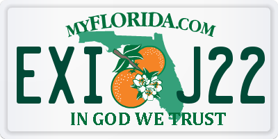 FL license plate EXIJ22