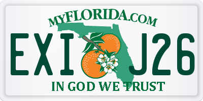 FL license plate EXIJ26