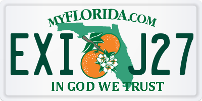 FL license plate EXIJ27