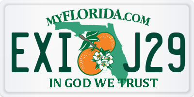 FL license plate EXIJ29