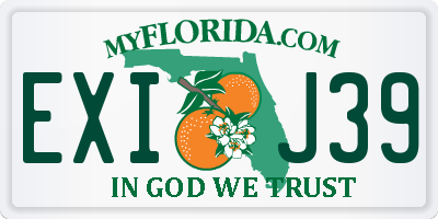 FL license plate EXIJ39