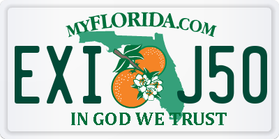 FL license plate EXIJ50
