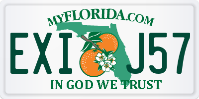 FL license plate EXIJ57
