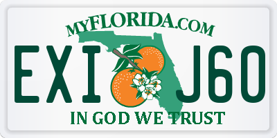 FL license plate EXIJ60