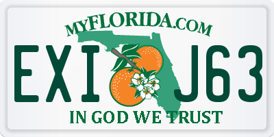 FL license plate EXIJ63