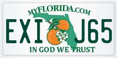 FL license plate EXIJ65