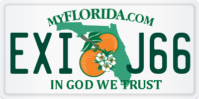 FL license plate EXIJ66
