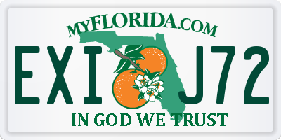 FL license plate EXIJ72
