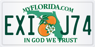 FL license plate EXIJ74