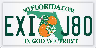 FL license plate EXIJ80