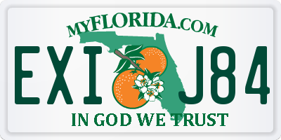 FL license plate EXIJ84