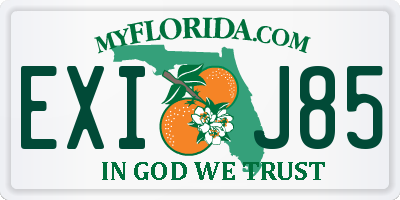 FL license plate EXIJ85