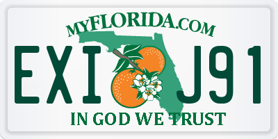 FL license plate EXIJ91