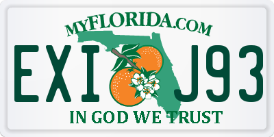 FL license plate EXIJ93