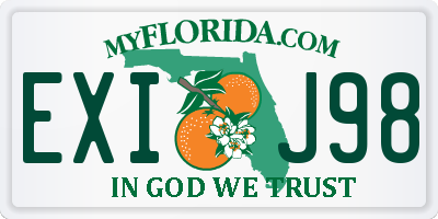 FL license plate EXIJ98