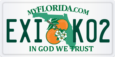 FL license plate EXIK02