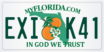 FL license plate EXIK41