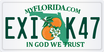 FL license plate EXIK47