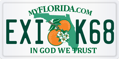 FL license plate EXIK68