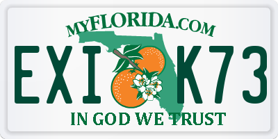 FL license plate EXIK73