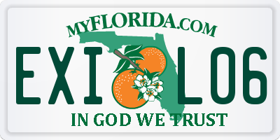 FL license plate EXIL06