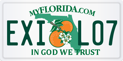 FL license plate EXIL07