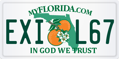 FL license plate EXIL67