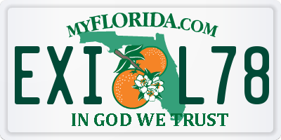 FL license plate EXIL78