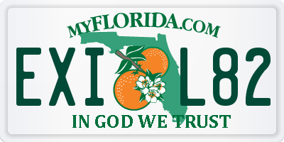 FL license plate EXIL82