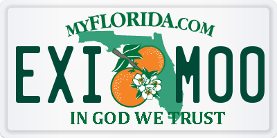 FL license plate EXIM00
