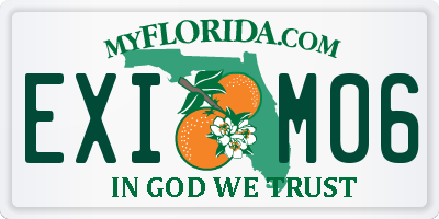 FL license plate EXIM06
