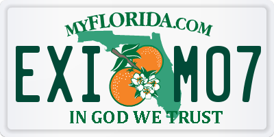 FL license plate EXIM07
