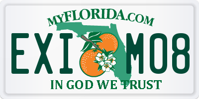 FL license plate EXIM08