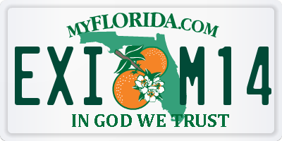 FL license plate EXIM14