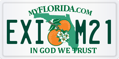 FL license plate EXIM21