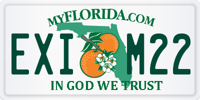 FL license plate EXIM22