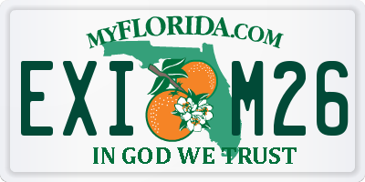 FL license plate EXIM26