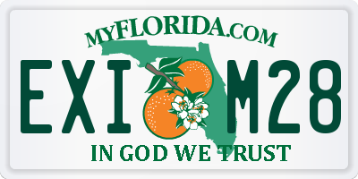 FL license plate EXIM28
