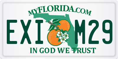 FL license plate EXIM29