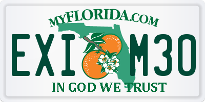 FL license plate EXIM30