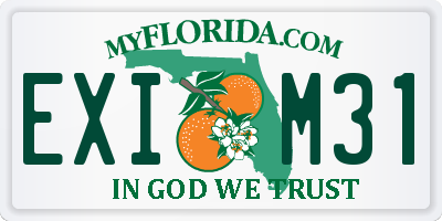 FL license plate EXIM31